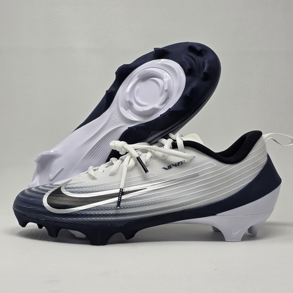 Nike Vapor Speed 3 Men's Size 8 White Blue Navy Football Cleats HM8849-103 New